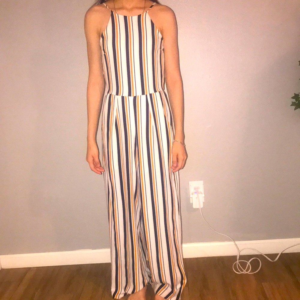 MmMmMm  Striped Wide Legs Jumpsuit